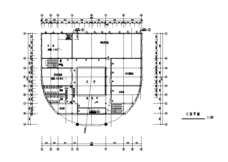 [BIM练习图纸]多层城建图书馆设计方案图