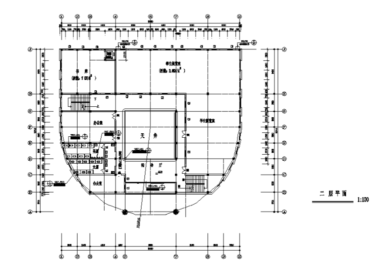 [BIM练习图纸]多层城建图书馆设计方案图