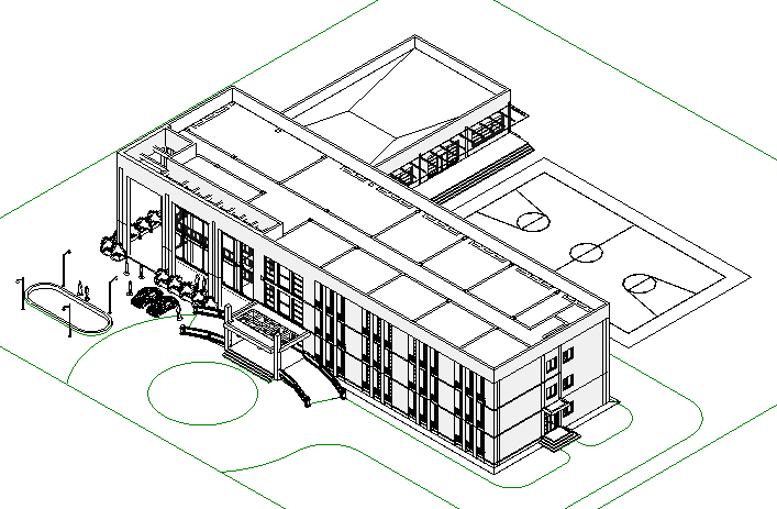 BIM模型-revit模型-学校模型_2