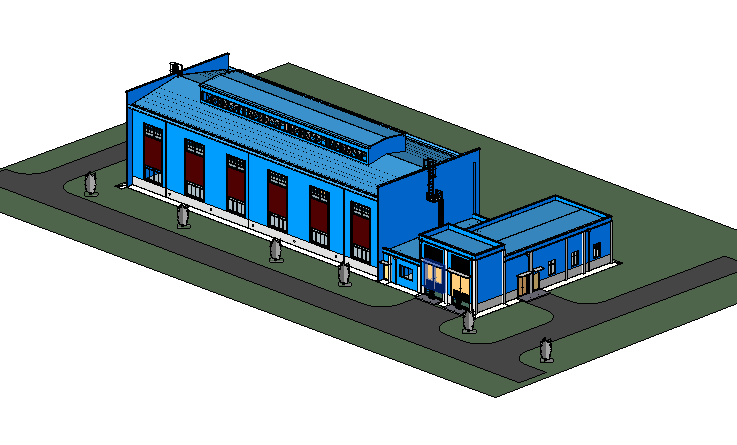 BIM模型-revit模型-空压站项目模型_1