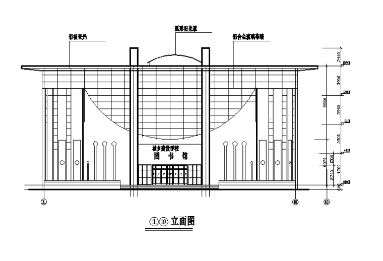 [BIM练习图纸]多层城建图书馆设计方案图