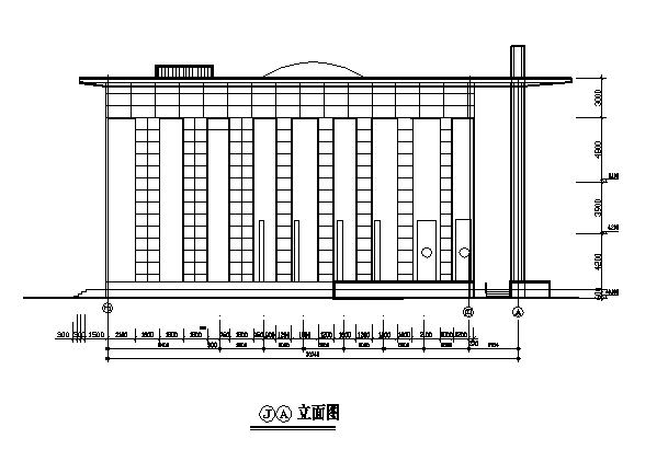 [BIM练习图纸]多层城建图书馆设计方案图