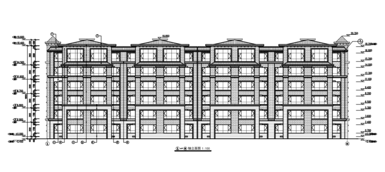 [BIM练习图纸]6层框架结构商住楼全套施工图（建筑、结构、暖通、电气）