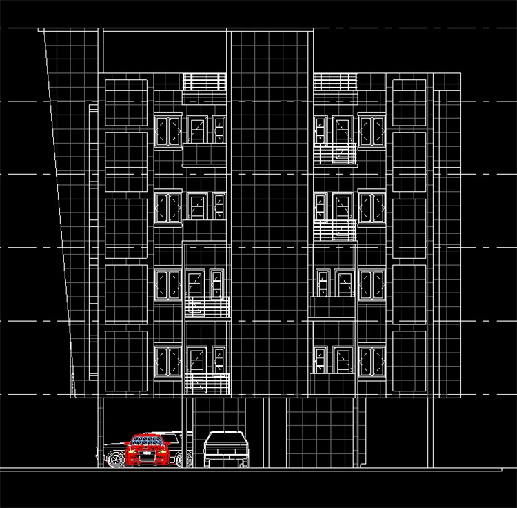 revit模型-四层公寓模型.rvt