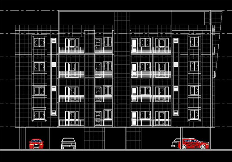 revit模型-四层公寓模型.rvt