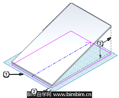 [revit教程]使用坡度箭头创建斜表面