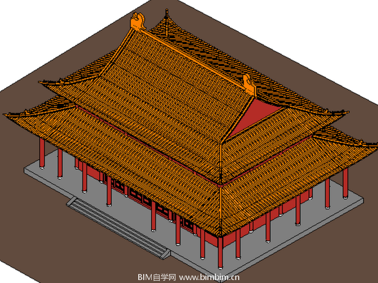 1BIM模型-revit模型-金殿古建模型