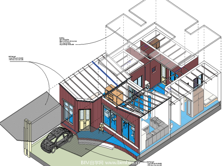[revit模型]​单层别墅设计