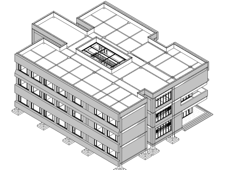 2BIM模型-revit模型-教学楼模型