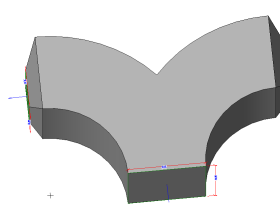 过渡件的矩形 Y 形三通 - 弯曲 - 底对齐.rfa