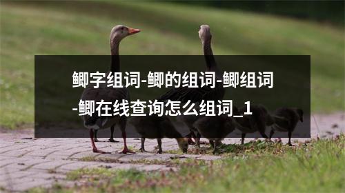 鲫字组词-鲫的组词-鲫组词-鲫在线查询怎么组词_1