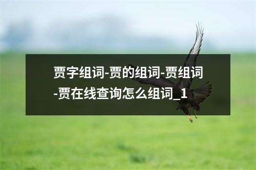 贾字组词-贾的组词-贾组词-贾在线查询怎么组词_1