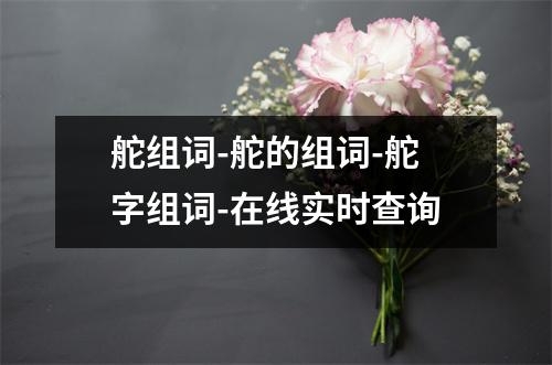 舵组词-舵的组词-舵字组词-在线实时查询
