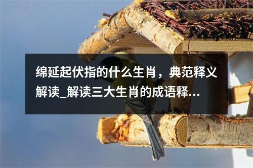 绵延起伏指的什么生肖，典范释义解读_解读三大生肖的成语释义实时意释