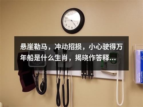 悬崖勒马，冲动招损，小心驶得万年船是什么生肖，揭晓作答释义解释   实时词语意释