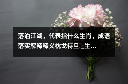 落泊江湖，代表指什么生肖，成语落实解释释义枕戈待旦 _生肖啼声哀鸣壮志消实时意释