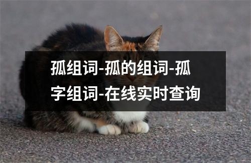 孤组词-孤的组词-孤字组词-在线实时查询