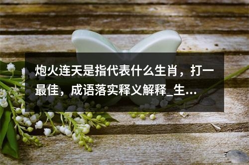 炮火连天是指代表什么生肖，打一最佳，成语落实释义解释_生肖尖嘴腮梦成真实时意释