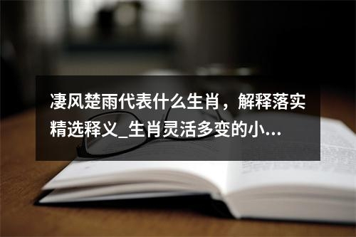 凄风楚雨代表什么生肖，解释落实精选释义_生肖灵活多变的小智者实时意释