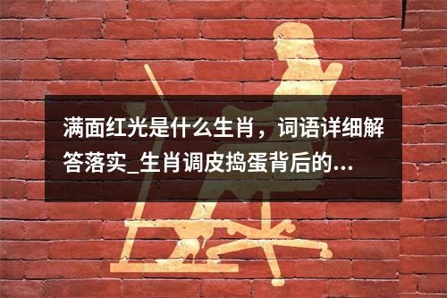 满面红光是什么生肖，词语详细解答落实_生肖调皮捣蛋背后的焦虑情绪实时意释