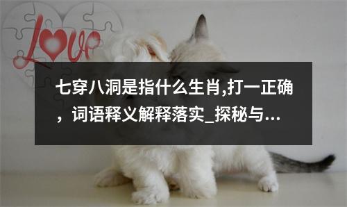 七穿八洞是指什么生肖,打一正确，词语释义解释落实_探秘与生肖的神秘联系实时意释
