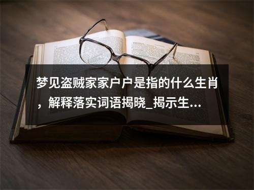 梦见盗贼家家户户是指的什么生肖，解释落实词语揭晓_揭示生肖寓意的奇妙寓言实时意释